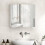 Homcom HOMCOM Bathroom Mirror Cabinet with 2 Doors and Adjustable Shelf, White 1