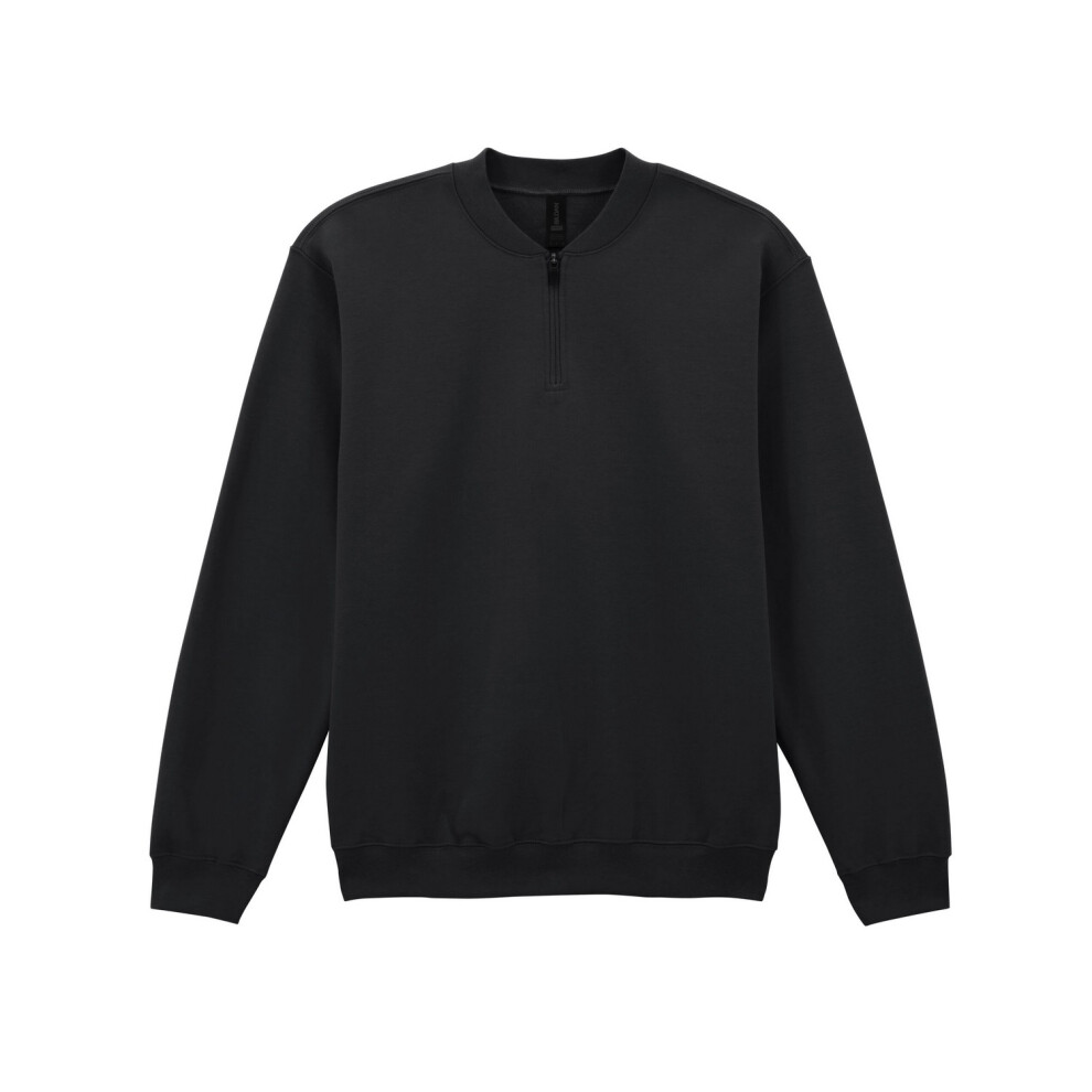 Gildan (Xxl, Black) Unisex Adult Softstyle Midweight Quarter Zip Sweatshirt