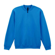(L, Royal Blue) Gildan Unisex Adult Softstyle Midweight Quarter Zip Sweatshirt