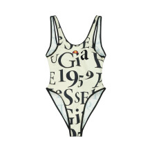 (12 UK, Off White) Ellesse Womens/Ladies Nives Lettering One Piece Swimsuit