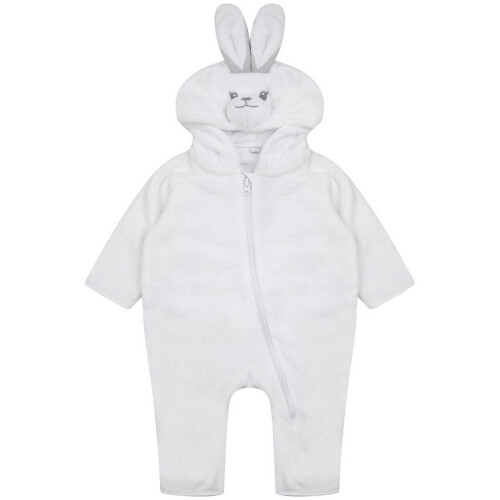 (0-6 Months, White) Larkwood Babies Rabbit Design All In One