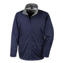 (2XL, Navy Blue) Result Core Mens Soft Shell 3 Layer Waterproof Jacket