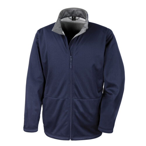 Result (2XL, Navy Blue) Result Core Mens Soft Shell 3 Layer Waterproof Jacket
