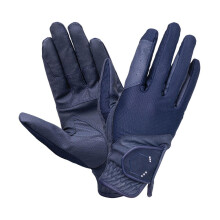 (S, Navy/Silver) Coldstream Unisex Adult Blakelaw Diamante Riding Gloves