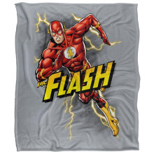 (147cm x 91cm, Grey/Red/Yellow) The Flash Bolt Run Blanket