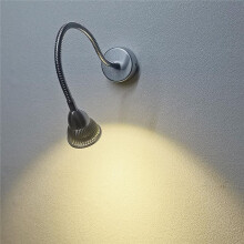 Adjustable LED Gooseneck Wall Light - Spotlight for Professional and Home Use Silver