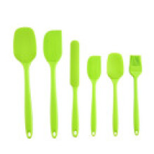 (Green)Silikon Spatel Löffel Set 6tlg Küchenutensilien inkl. Gummi Gießen Gebäck Pinsel Löffel Antihaft und Res Heat