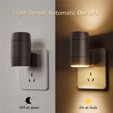 LED Night Lights Plug Into Wall, 2 Pack 0-100LM Adjustable Brightness Night Light for Bathroom Bedroom UK Plug