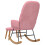 VidaXL vidaXL Schaukelstuhl mit Fußhocker Rosa Samt 6