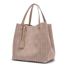 (camel) CHCH Tote Bag New Large Capacity Black Simple Knitted Shopping Bag 27*20*28cm