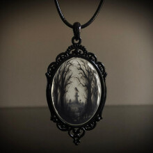 (Style 12)Gothic Raven Forest Pendant Accessory With Electroplating For Stylish Office Attire