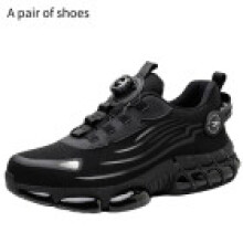 (Black, 47?Foot Length28.5cm/11.22in) Safety Shoes Trainers Mens Womens Lightweight Steel Toe Cap Work Boots Footwear
