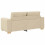 VidaXL vidaXL Loveseat-Sofa Creme 180x77x82 cm Stoff 6