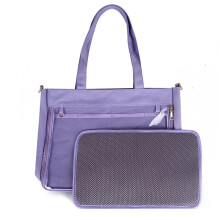 (Purple with Insert) Big Ita Bag Black with Insert Japanese Cute Clear Women Double Straps Girls Kawaii Transparent Shoulder Bag Purses and Handbags