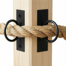 5er-Pack Seilhalterungen Aus Eisenringen, Dekorative Fallringhalterungen für Treppengeländer, Terrassen, Wand- und Deckenhaken