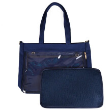 (NavyBlue with Insert) Big Ita Bag Black with Insert Japanese Cute Clear Women Double Straps Girls Kawaii Transparent Shoulder Bag Purses and Handbags