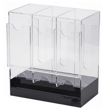 Booster Pack Case 3-Slot Acrylic Card Dispenser Storage Acrylic Organizer for Workplace Trading Game Sports Bedroom B