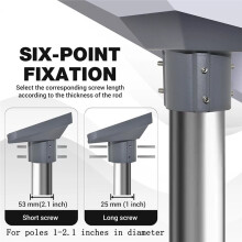 Aluminium Alloy Mount Pipe Adapter for Starlink Gen3/V3 Mounting Plate Roof for Starlink Mount Kit