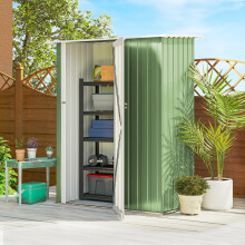 Outsunny Outdoor Storage Shed Steel Garden Shed w/ Lockable Door