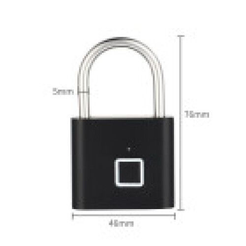 (Black)Intelligent Fingerprint Lock Outdoor Waterproof Antitheft Intelligent Electronic Locks