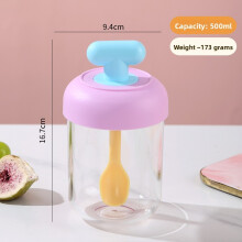 (Pink) Container Food Kidfriendly With Inner Spoon And Tight Seal For And Breakfast Lunch