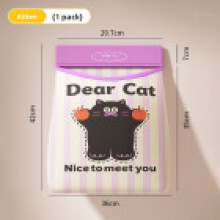 (Purple Cat) Storage Kitchen Hanging Bag With Magic Tape Bear And Cat Print For Design Daily