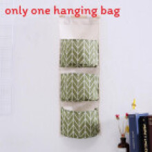 (Green Branch) Cotton Hanging Linen Organizer With Multipurpose Pockets Household Use For