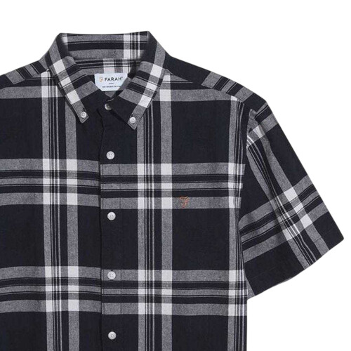Farah (L, Black/White) Farah Mens Bold Check Cotton Shirt 2
