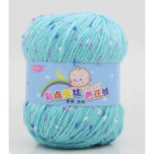 (Water Blue)Bola de hilo de punto material de algodón colorido ganchillo a mano suave y cómodo