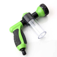 (Green)Multi Mode Foam Water Gun With Soap Dispenser For Car Washing Watering Yard