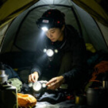Headlamp Rechargeable Led For Night And Cave Climbing With Battery Long Life