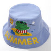 (Sky Blue)Crocodile Kids Sun Hat With Wide Brim Summer Breathable Polyester For Toddlers And Boys