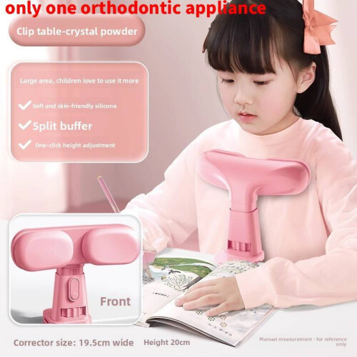 (Pink)Plastic Posture Corrector For Children With Reading Support And Low Tilt Head