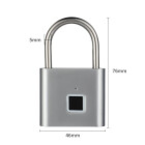 (Silver)Intelligent Fingerprint Lock Outdoor Waterproof Antitheft Intelligent Locks Electronic