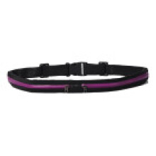 (Purple-Two Pocket)Running Belt Pocket Bag Pack Phone Key Workout Cycling Yoga Waist Pouch Pack