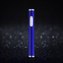 (Blue)Isqueiro elétrico de metal sem chama plasma à prova de vento isqueiro USB recarga