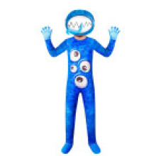 (Fit Height 140cm/55.12in) Banban Of Garten Blue Cosplay Costume Jumpsuit Kid Cartoon Props Party Halloween