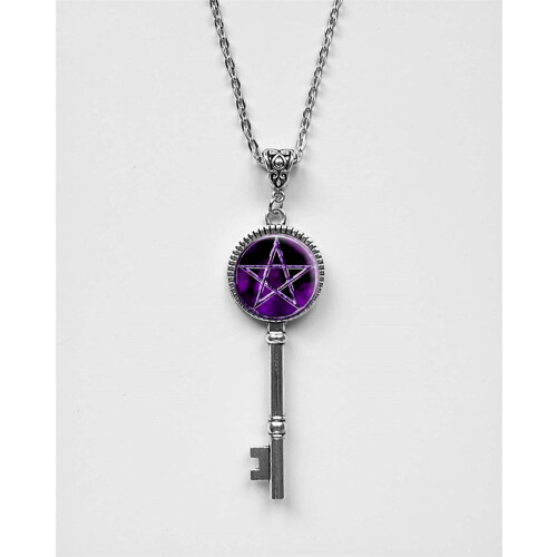 (StyleE)Colar de vidro feminino lua e estrela outono com acessório estilo boêmio