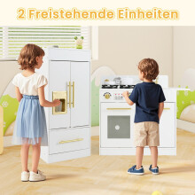 Houten speelkeukenset voor kinderen met gootsteen en ijsblokjesmachine