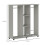 Open Wardrobe Double Mobile Storage Shelves Organizer W/6 Wheels-Grey 5