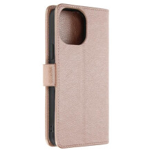 Étui pour iPhone 15 Pro - AVIZAR - Chesterfield - Clapet Portefeuille - Support Vidéo - Rose