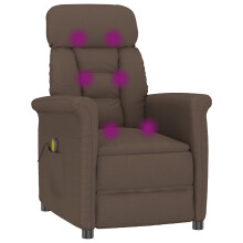 vidaXL Massagesessel Braun 96,5 x 70,5 x 95 cm Mikrofaser
