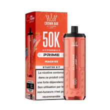 Puff - AL FAKHER - Hyper Max Prime 50K - Peach Ice - Pêche Glacée - Kit Rechargeable 1000mAh - 2ml + 2 x 10ml - 6mg/ml