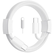 TECHTA Câble USB C 60W 3A Charge Rapide avec Éjecteur de Carte SIM, Nylon Tressé 1M, Câble Type-C PD pour Téléphone Portable