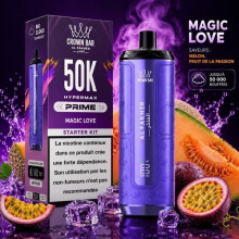 Puff - AL FAKHER - Hyper Max Prime 50K - Magic Love - Melon Fruit de la Passion - Kit Rechargeable 1000mAh - 2ml + 2 x 10ml - 6mg/ml