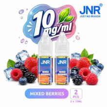 JNR - E-liquide Mixed Berries 10MG/ML - Sel de Nicotine - Fruits Rouges - Lot de 2 Flacons 10ML