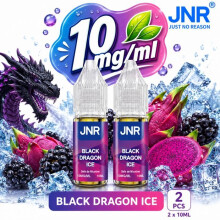 JNR - E-liquide Black Dragon Ice 10MG/ML - Sel de Nicotine - Fruit du Dragon Noir & Fraîcheur - Lot de 2 x 10ML