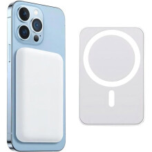 TECHTA - Batterie Externe Magnétique 5000mAh - Charge Sans Fil Rapide - Compatible iPhone 12 13 14 15 16 17