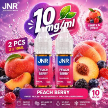 JNR - E-liquide Peach Berry 10MG/ML - Sel de Nicotine - PĂŞche & Baies - Lot de 2 x 10ML