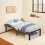 Single Metal Bed Frame - Metal - Black - Includes Bedside Shelves 2